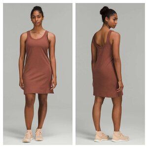 Lululemon Classic-Fit Cotton-Blend Scoop Dress 8 Ancient Copper